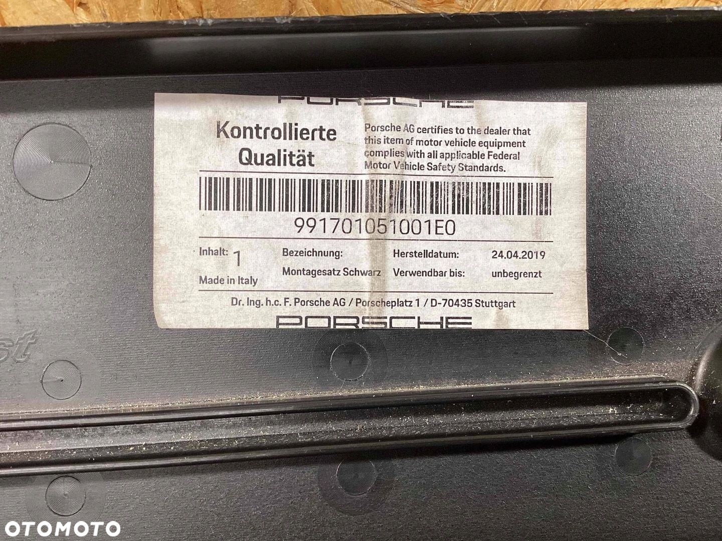 PORSCHE CARRERA 911 991 S 2S Podkladka pod tablice rejestracyjna - 3