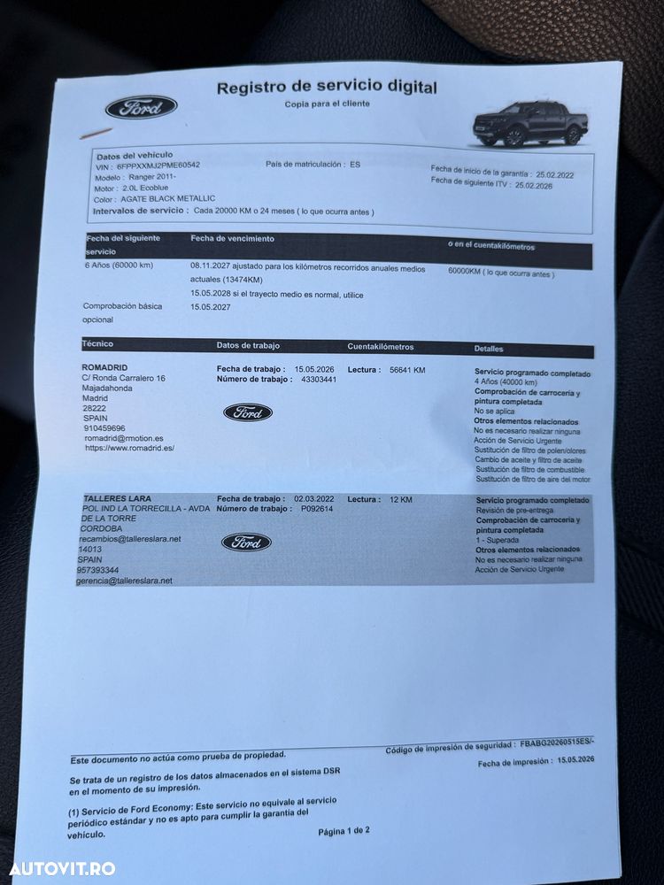 Ford Ranger 2.0 EcoBlue 213 CP 4x4 Cabina Dubla Wildtrack Aut. - 40