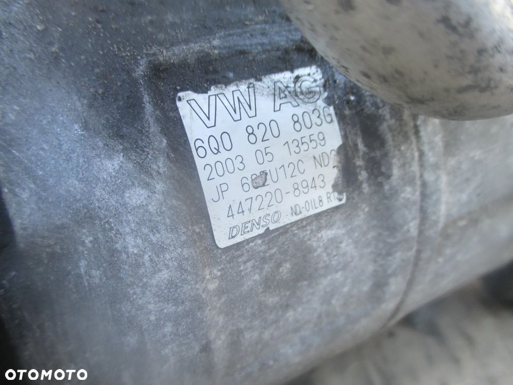 Sprężarka kompresor klimatyzacji VW Polo Ibiza Fabia 1.2 Denso 447220-8943 6Q0820803G - 4