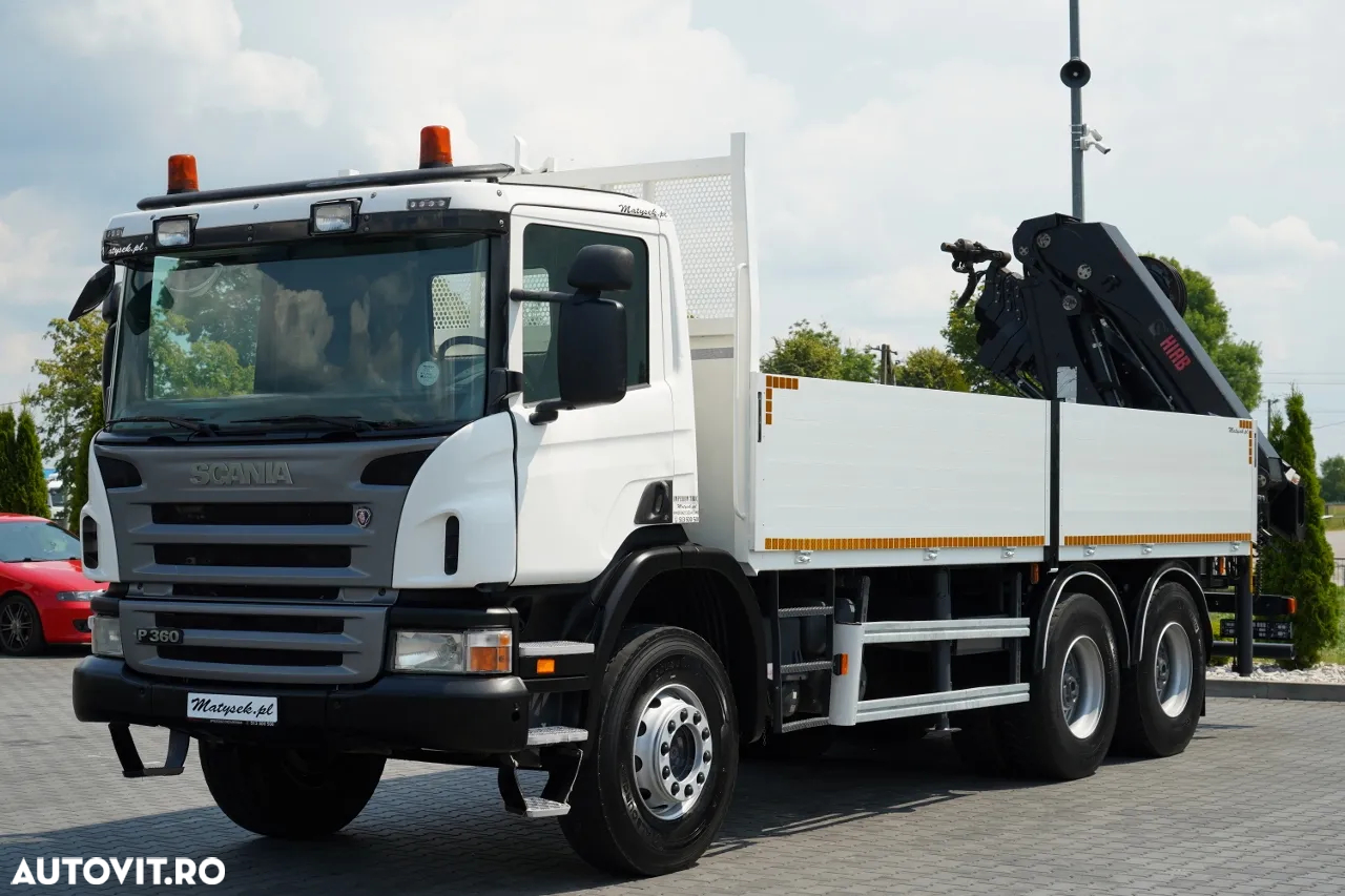 Scania P360 / 6X4 / LIVRARE 4.85 + HIAB 211 E-6 HIDUO / CAPACITATE DE RIDICARE 7100 KG / ATINGERE MAXIMĂ 16.5 M / RADIOCOMANDĂ - 10