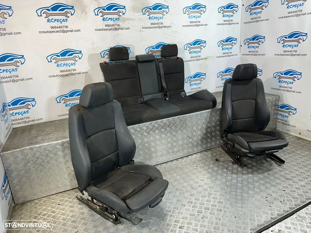 .Conjunto Bancos Tecido E Pele Originais BMW Série 1 E87 Pack M Frente Frontal Tras Traseiro 2004 - 2012 - 5
