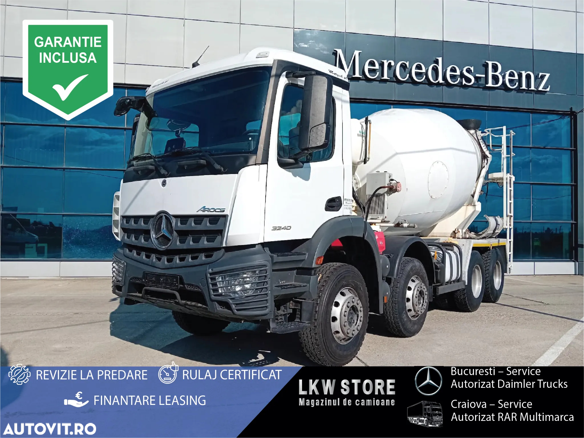 Mercedes-Benz AROCS 32.40 8x4 Betoniera/Beton Mixer 9m3, TOP !!! - 2