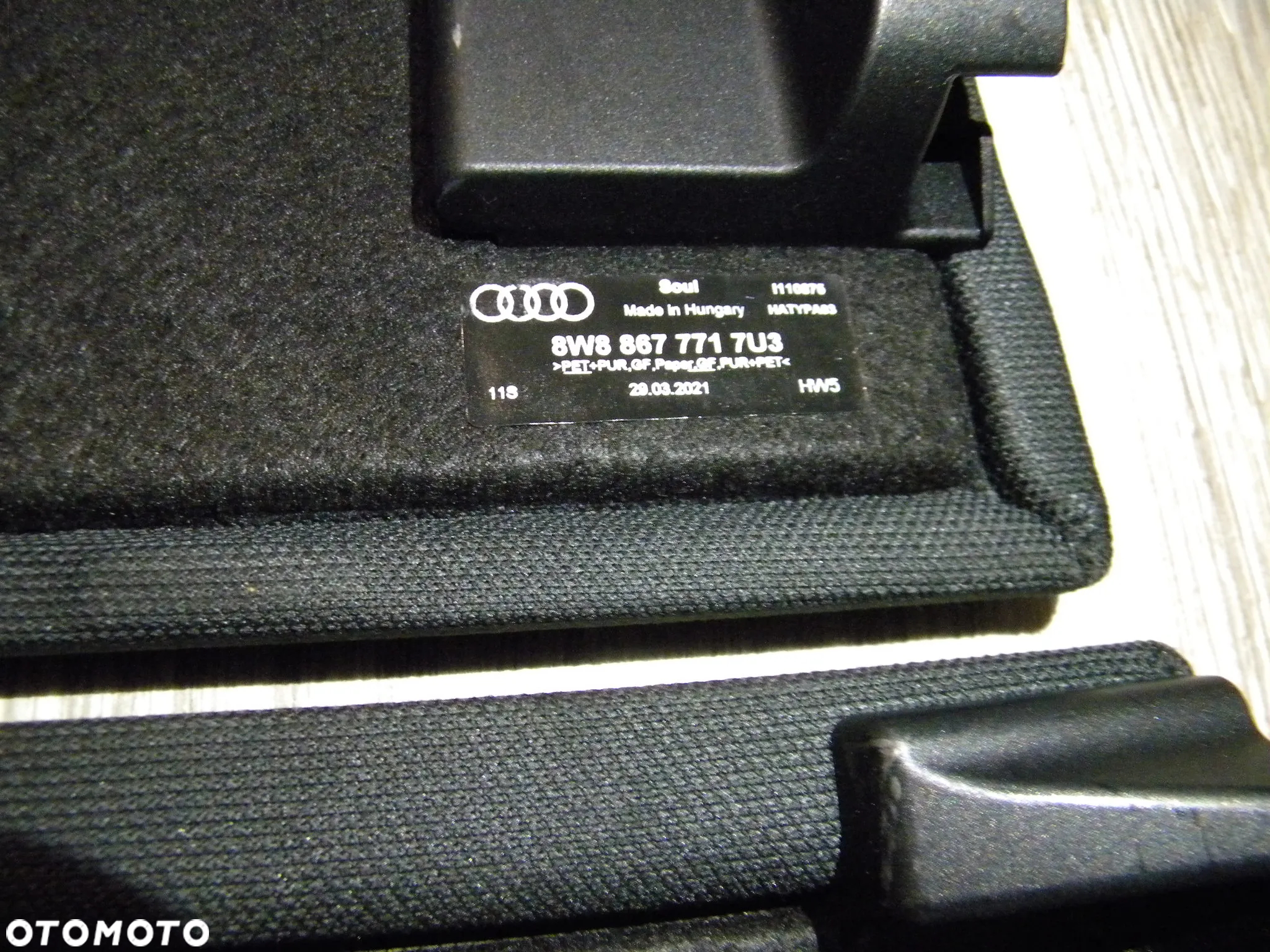 BARDZO ŁADNA 2X PÓŁKA BAGAŻNIKA KOMPLET AUDI A5 II 2 8W F5 SPORTBACK 17-25 8W8867769 8W8771 - 9