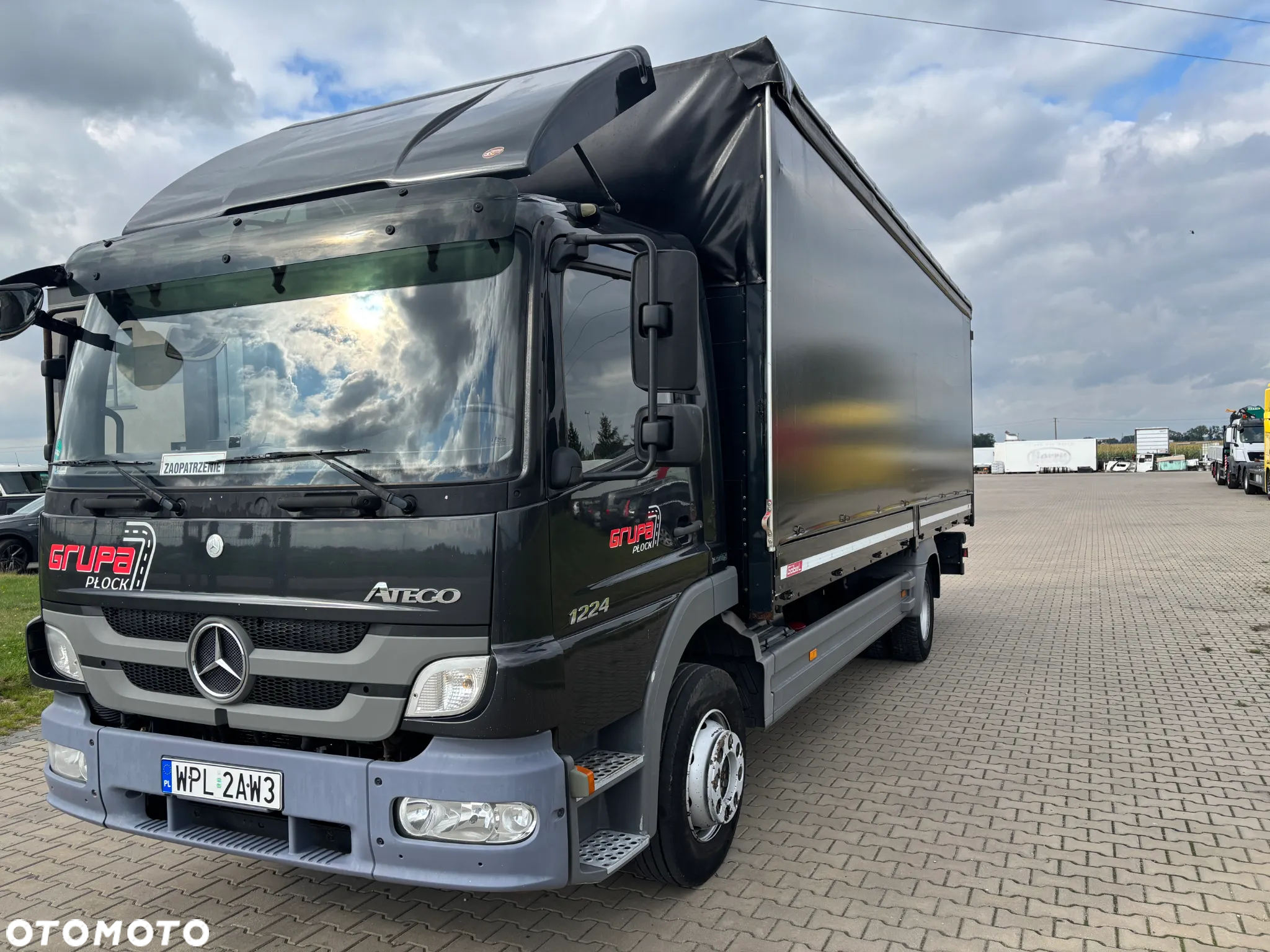 Mercedes-Benz ATEGO 1224 firanka, plandeka, burty aluminiowe, winda, do zabudowy (laweta, kontener, izoterma, wywrotka) - 2