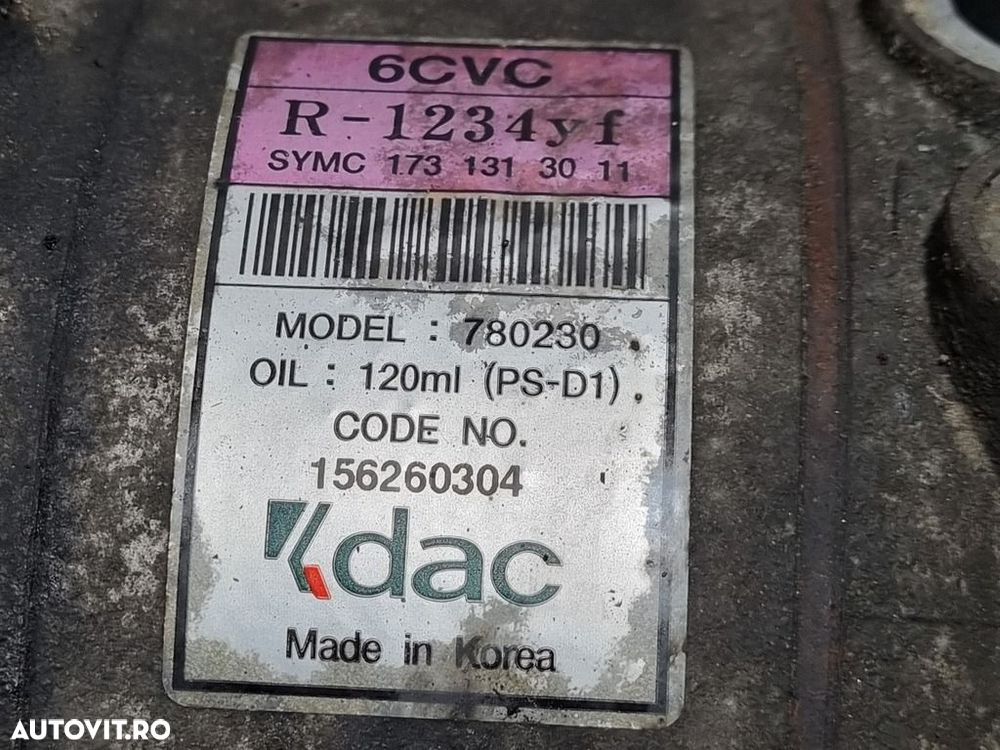 Compresor clima SsangYong Tivoli 1.6 D 2015 - 2019 115CP D16DTF (1290) Diesel 156260304 - 2