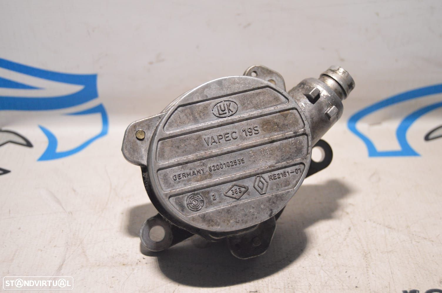 BOMBA PRESSÃO TRAVÕES DEPRESSOR TRAVAGEM VÁCUO LUK 8200102535 VAPEC 19S RE218101 RENAULT LAGUNA II 2 MK2 BG0 BG1 2.2 DCI 140CV G9T706 - 1