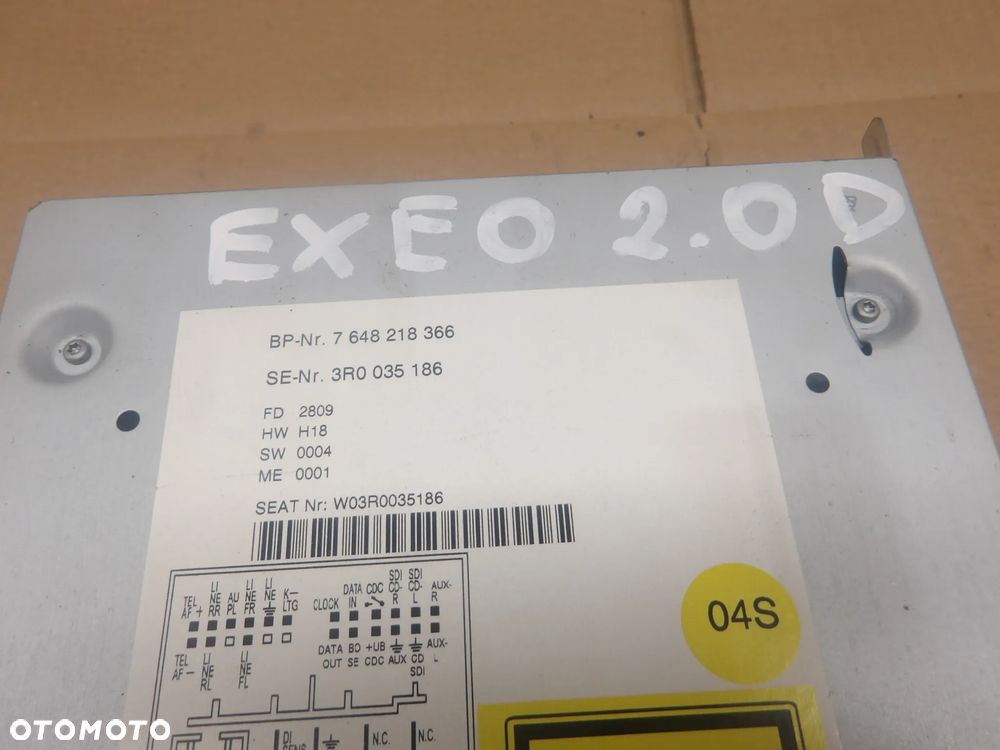 SEAT EXEO KOMBI 08-13 2.0TDI RADIO 3R0035186 - 2