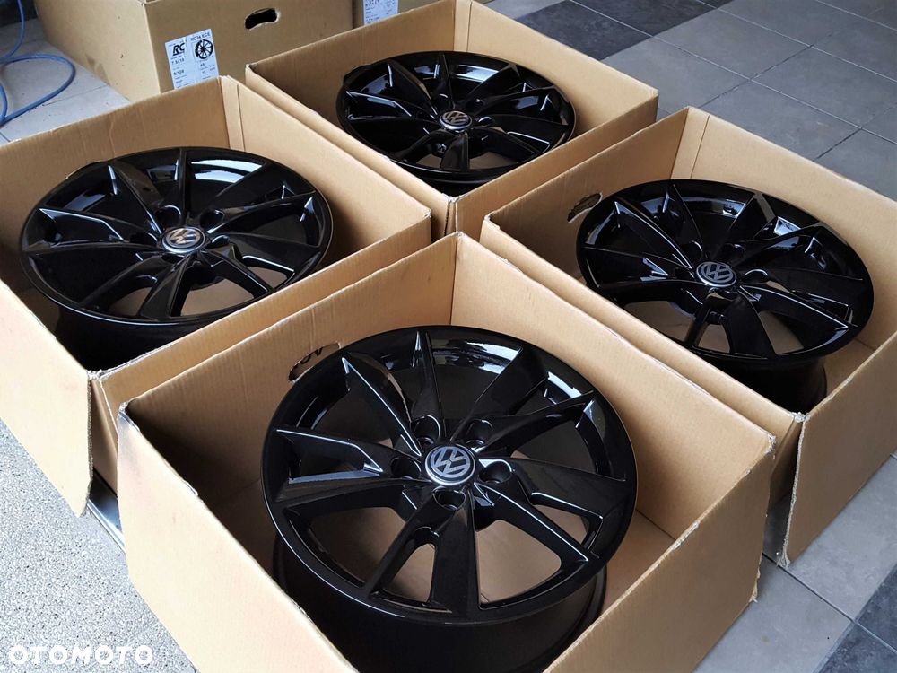 Alufelgi 16 5x112 VW Golf Passat Tiguan Jetta Touran Caddy T-Roc Nowe Oryginalne Czarne ! 740# - 5