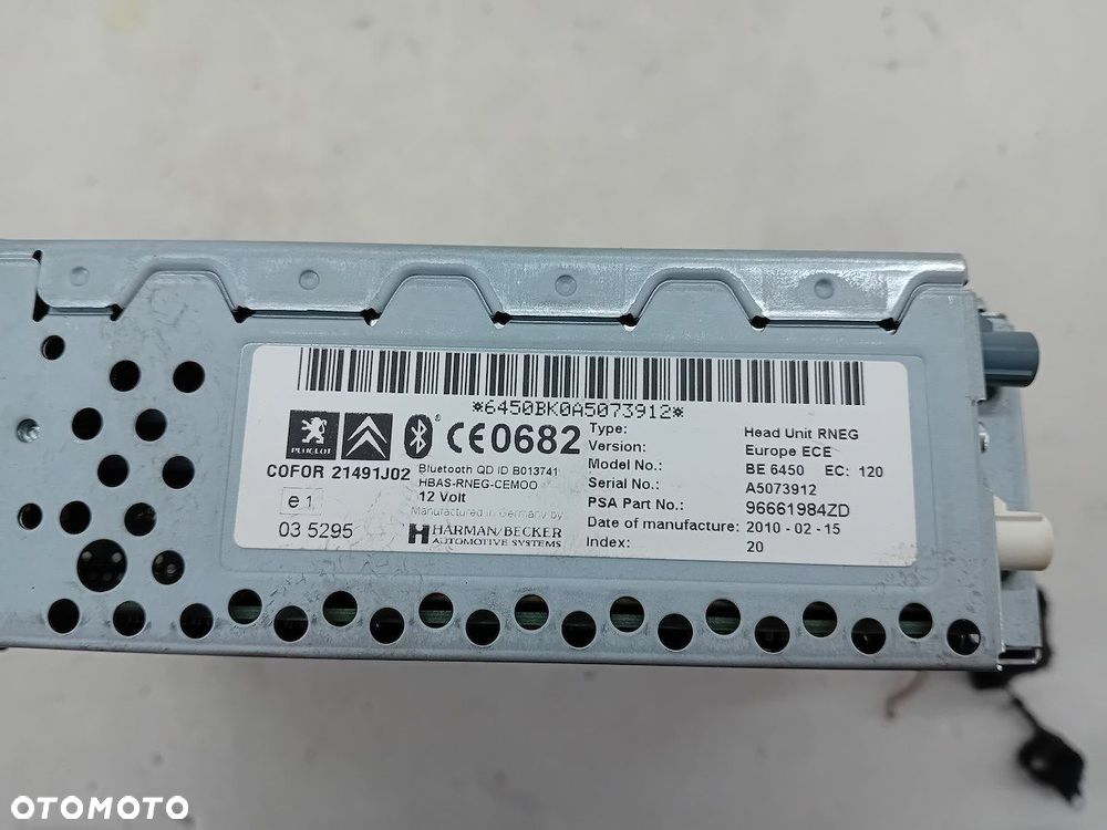 RADIO  CITROEN C5 III 96661984ZD - 7