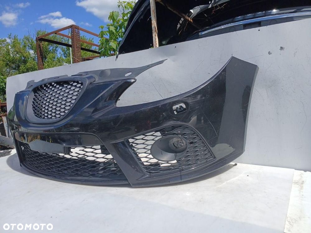 ZDERZAK PRZÓD PRZEDNI CZARNY SEAT LEON II FR SPRYSKI HALOGENY KOMPLET - 2