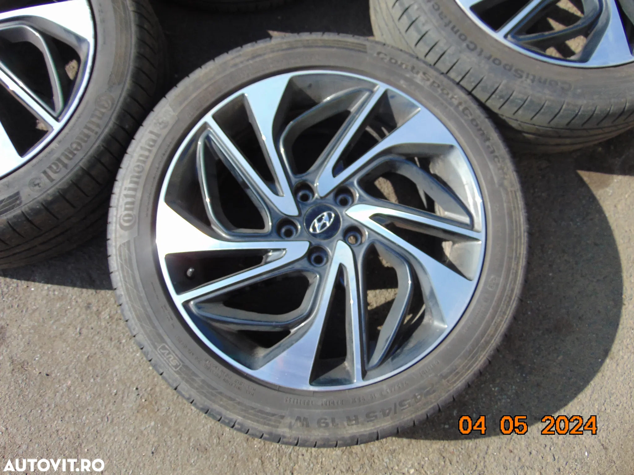 Jante hyundai Tucson r19 jante aliaj cu anvelope vara Santa fe Kia sportage Sorento mazda nissan honda 245/45/r19  continental - 7