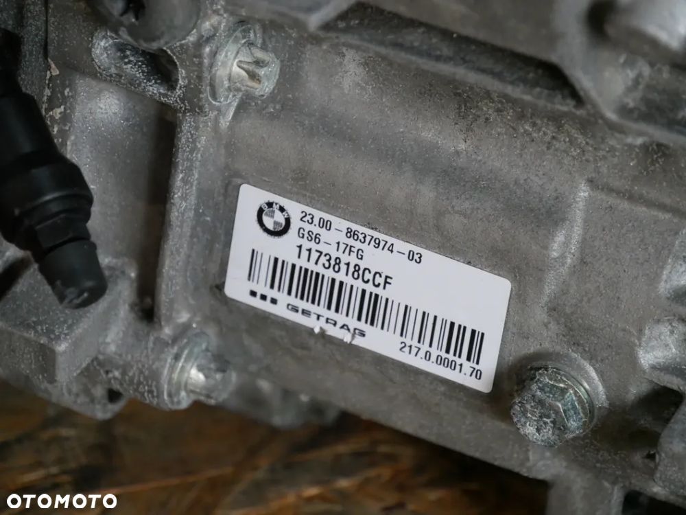 SKRZYNIA BIEGÓW BMW 118I 1.5 TB 16' 8637974 -03 GS6-17FG - 3