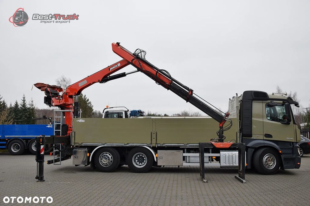 Mercedes-Benz ACTROS 2545 / 6X2 / SKRZYNIOWY 6,5 M / HDS MKG HLK 221 a2V  / STEROWANIE RADIOWE  PILOT / CAŁY NA PODUSZKACH  / OŚ SKRĘTNA / ROTATOR / CHWYTAK / - 16
