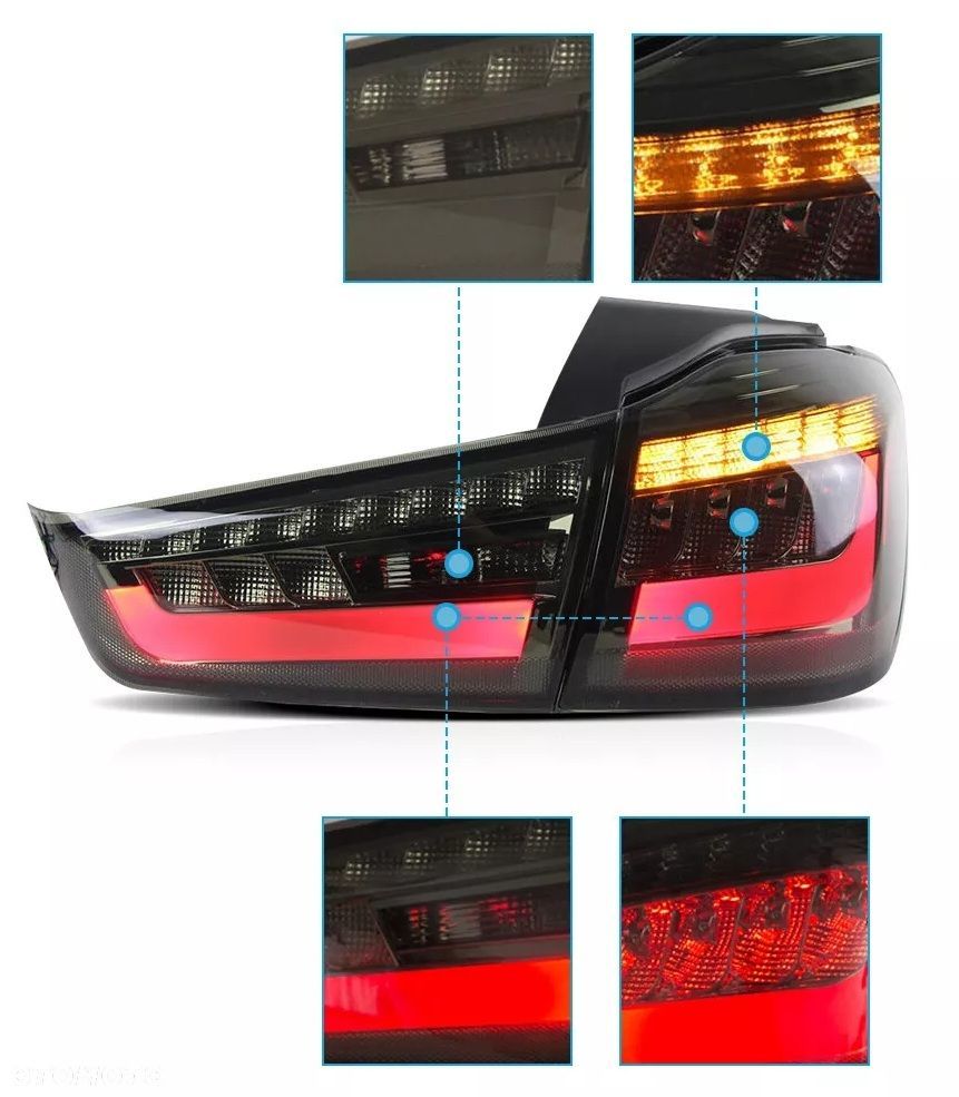 Lampy tylne 4szt kpl Led Tuning Smoke Dymione Mitsubishi ASX I 1 2010-2019 - 10