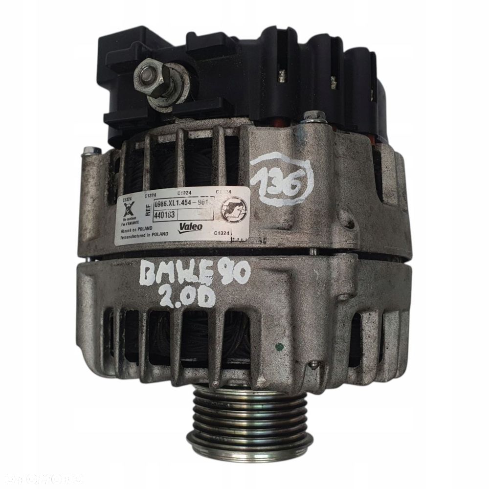 ALTERNATOR BMW E60 E61 E87 E90 E91 2.0 D Valeo 0986XL1454-961 - 4