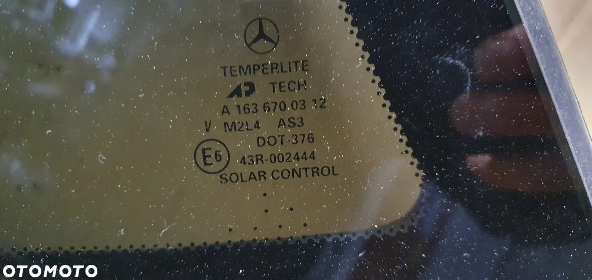 Szyba karoseryjna lewy tył lewa tylna Mercedes ML W163 Lift AS3 A1636700312 - 4