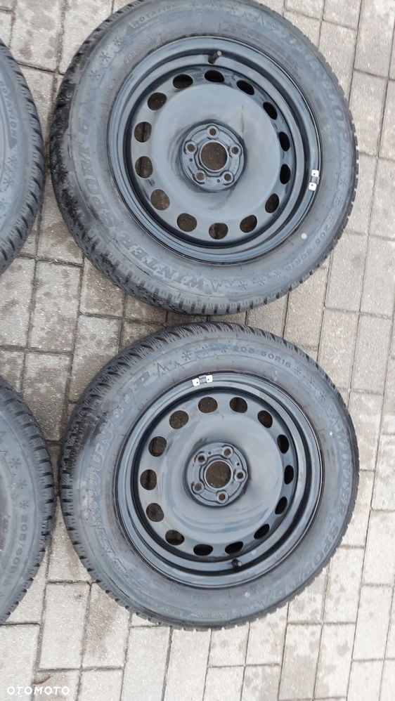 Komplet felg stalowych 5x100 et35 6x16 VW T-CROSS POLO VI TAIGO KAMIQ IBIZA V VI TOLEDO III IV FABIA IV 2Q0601027H 205/60r16 - 3