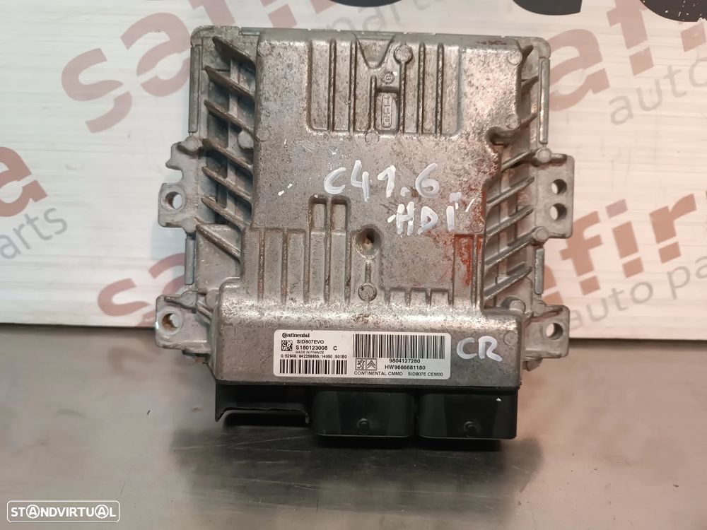 UNIDADE / CENTRALINA DO MOTOR PEUGEOT 308 / 3008 / 508 / CITROEN C4 / PICASSO / C5 1.6HDI SID 807EVO S180123008 C 9804127280 9666681180 - 1