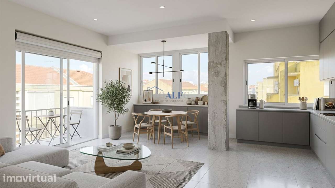 Apartamento T2 remodelado no centro do Barreiro, junto a transportes - Grande imagem: 4/21