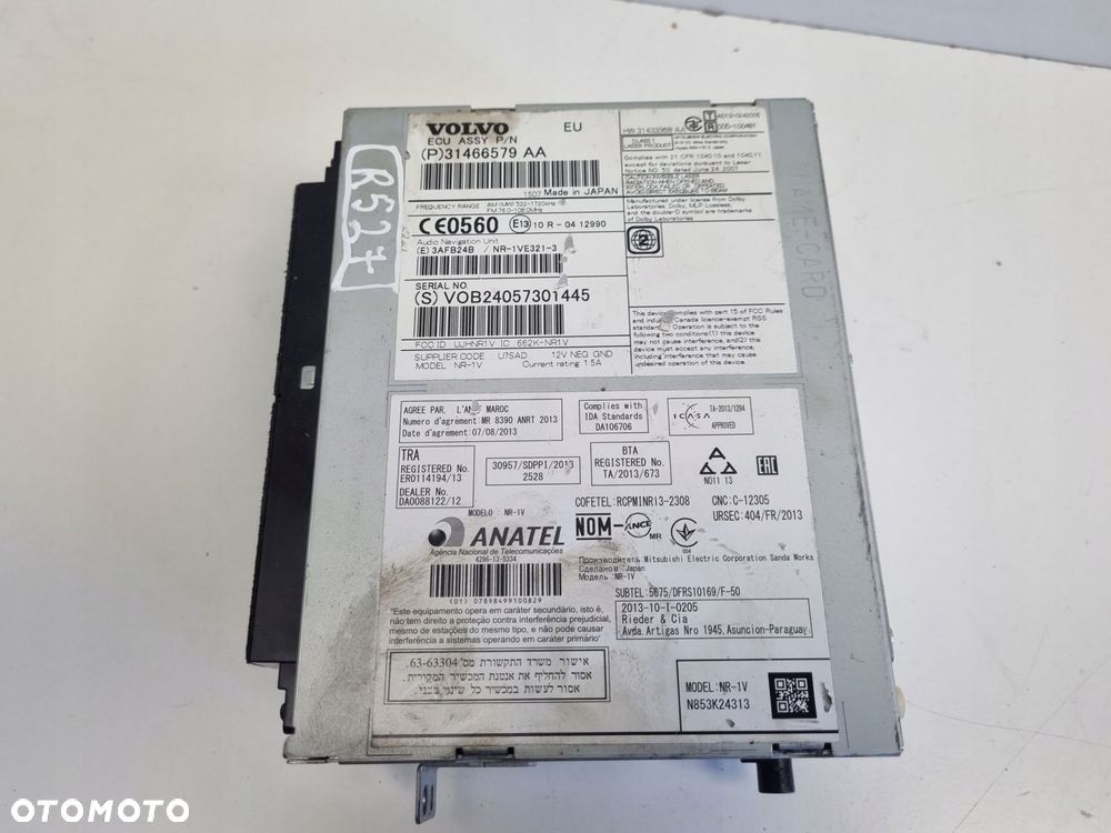 RADIO Volvo V40 II V60 S60 II 31466579 31466579AA CZYTNIK PŁYT CD nawigacja - 8