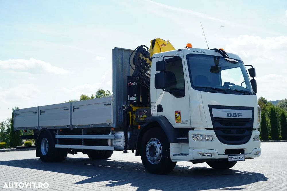 DAF LF 250 / 4X2 / LIVRARE - 7.3 + HDS HYVA HB 150X -E3 / RADIOCOMANDĂ / ROTATOARE / MAX. CAPACITATE DE RIDICARE: 5200 KG / EURO 6 - 15