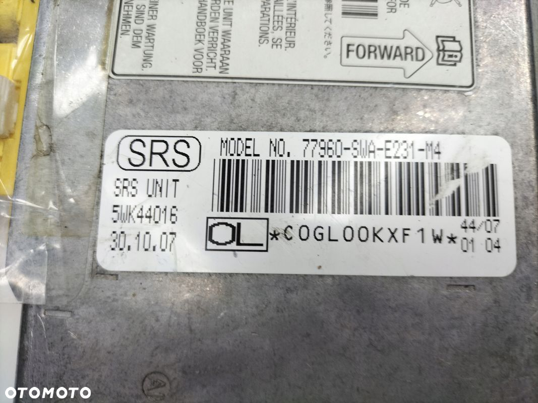 HONDA CR-V III SENSOR PODUSZEK 77960-SWA-E231-M4 - 2