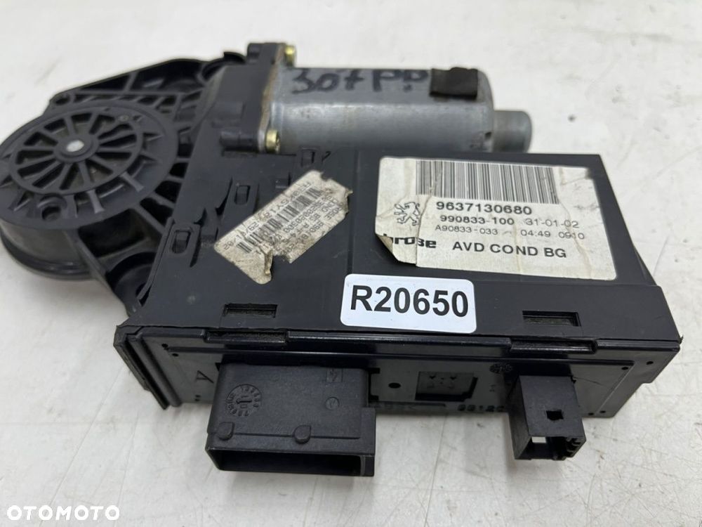 Podnośnik szyb Peugeot 307 01-08r. prawy przedni silniczek podnoszenia szyby prawy przód 9637130680 - 4