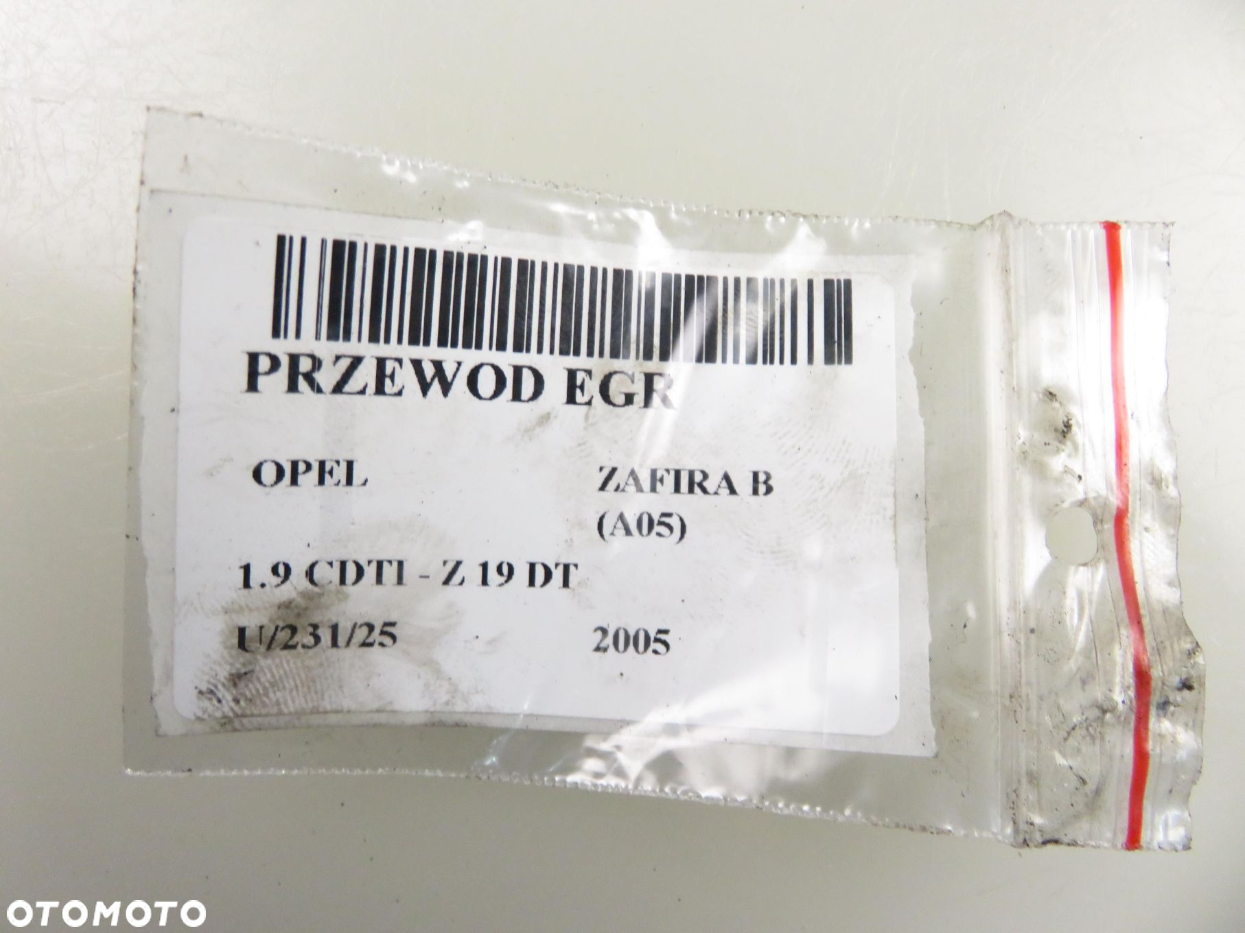 PRZEWÓD EGR OPEL ZAFIRA B (A05) 1.9 CDTI 8V 120 - Z 19 DT  Z 19 DT - 7
