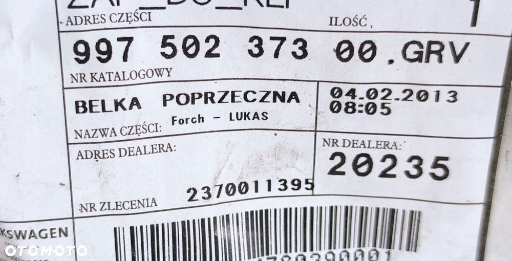 $ PORSCHE 997 911 BELKA POPRZECZNA 99750237300 - 6
