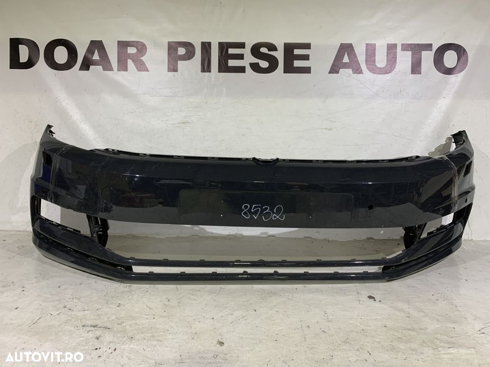 Bara fata VW Touran, 2015, 2016, 2017, 2018, 2019, cod origine OE 5TA807221A-L, cu gauri pentru spalatori faruri si senzori de parcare (4). - 2