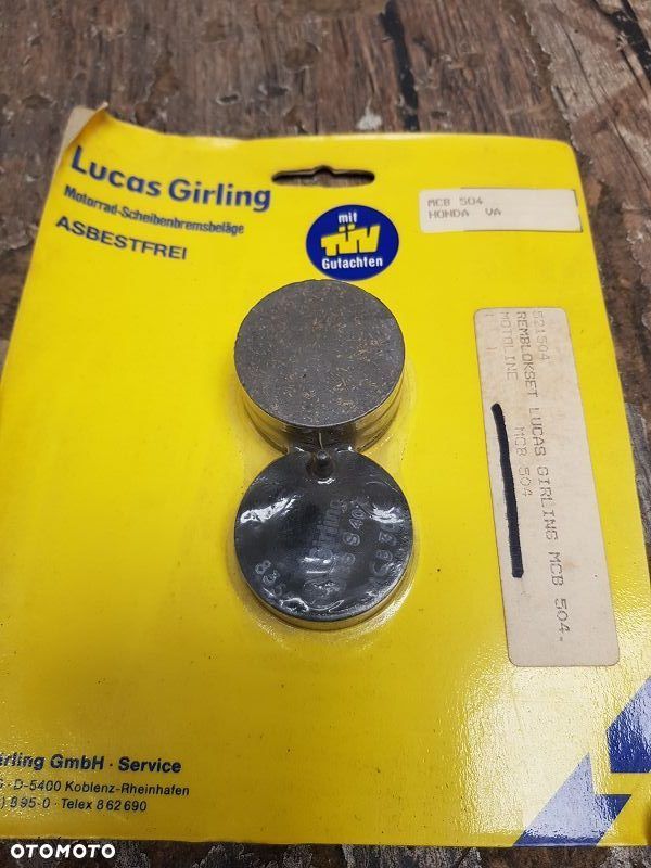 Klocki hamulcowe Lucas MCB 504 Honda CB50 CB125 - 2