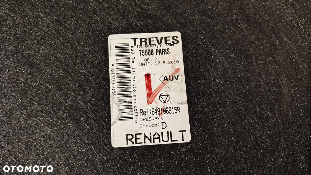 TAPICERKA BAGAŻNIKA KOMPLET WYKŁADZINA DYWAN PODŁOGA BOCZEK LEWY PRAWY OSŁONA RENAULT WIND - 7