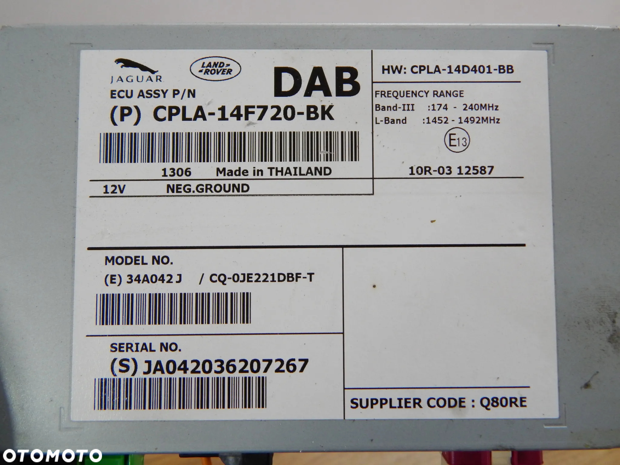 Moduł sterownik radia DAB Jaguar XF x250 Range Rover Sport II Discovery 11-18 Łuków części - 2