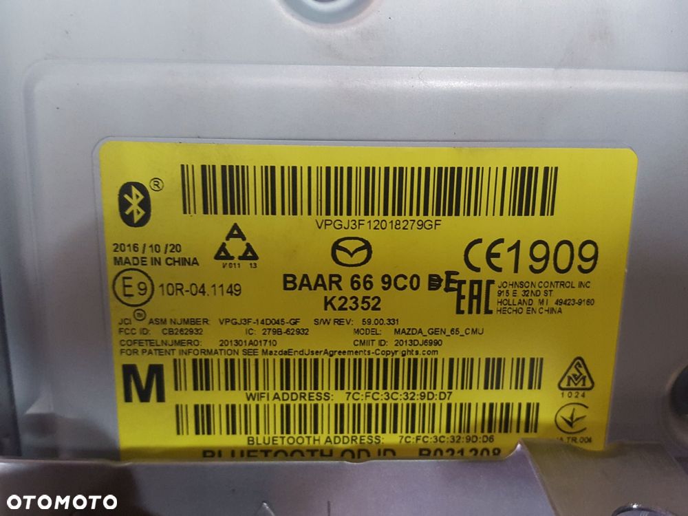 MAZDA 3 III BM LIFT 16-19r MODUŁ RADIA NAWIGACJI BAAR669C0E - 3
