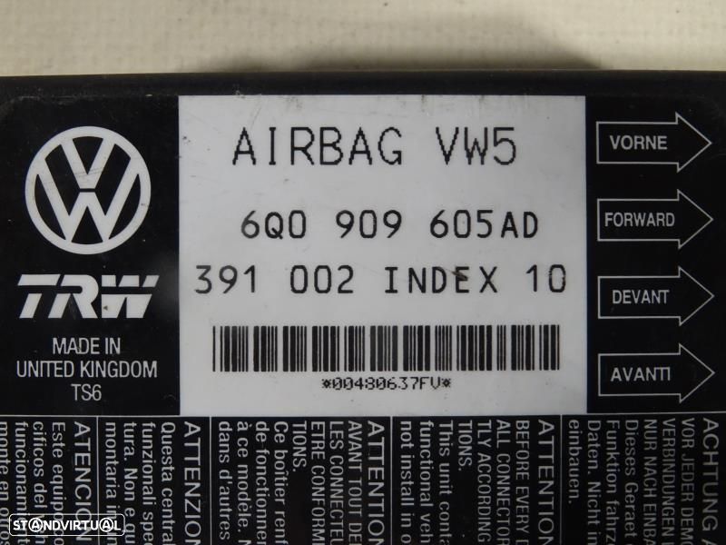 Centralina De Airbags Seat Ibiza Iii (6L1)  6Q0909605ad / 391002 / 6Q0 - 2