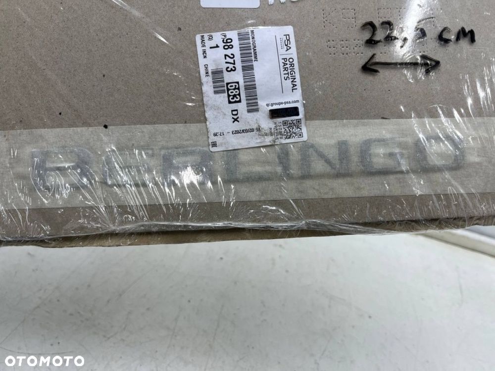 Znaczek Citroen Berlingo 3 III Multispace 18r.- NOWY napis znaczek emblemat na klapę bagażnika - 3