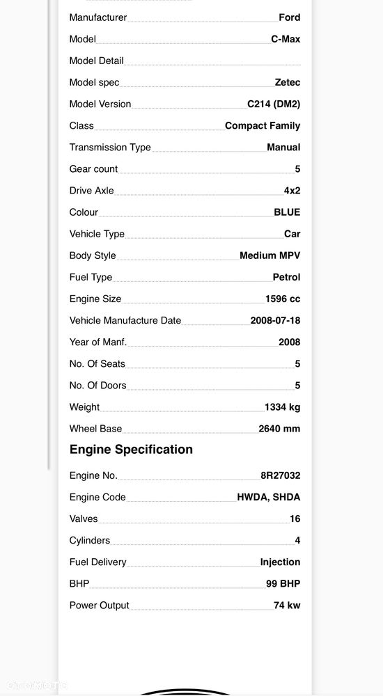 SILNIK KOMPLETNY Ford Focus II MK2  1.6 16V 100KM SHDA SHDB HWDA HWDB film video - 4