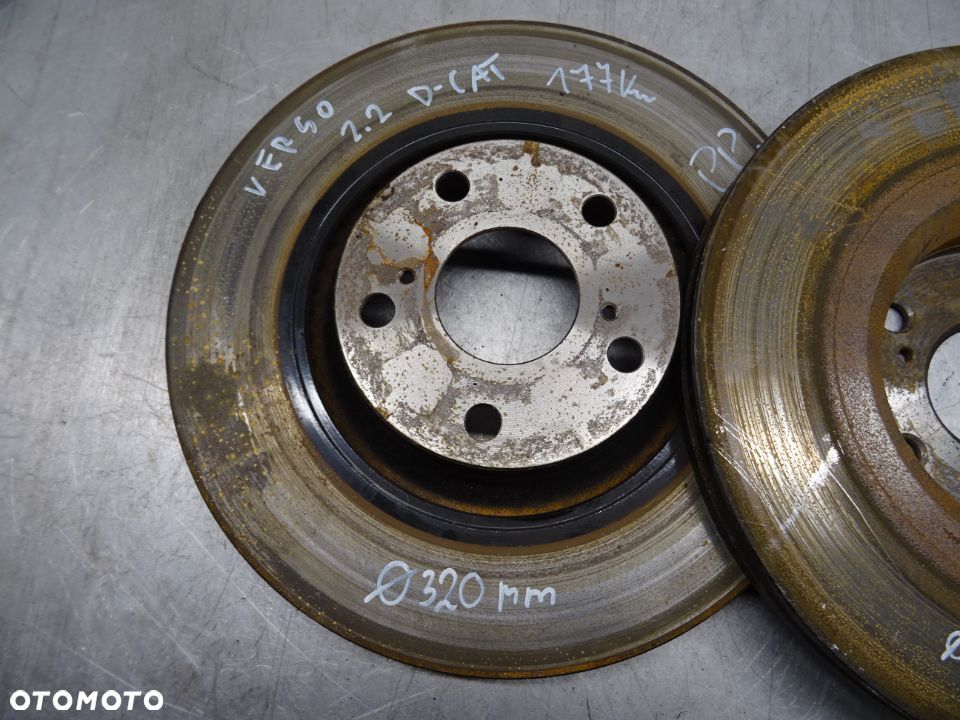 TOYOTA VERSO 09-12 2.2 D-CAT TARCZE PRZEDNIE PRZÓD 320mm - 2