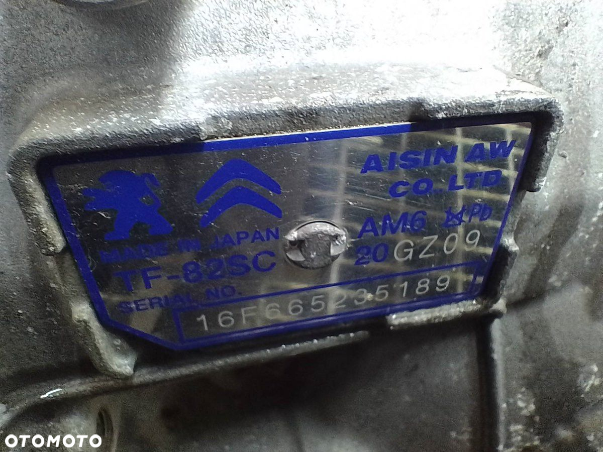 SKRZYNIA BIEGÓW AUTOMAT PEUGEOT 308 20GZ09  TF-82SC 2.0 BLUEHDI - 7