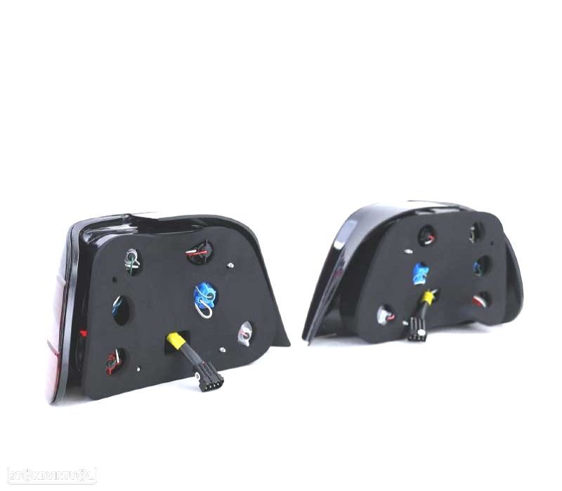 FAROLINS TRASEIROS BMW E38 94-01 VERMELHO BRANCO ESCURECIDO - 3