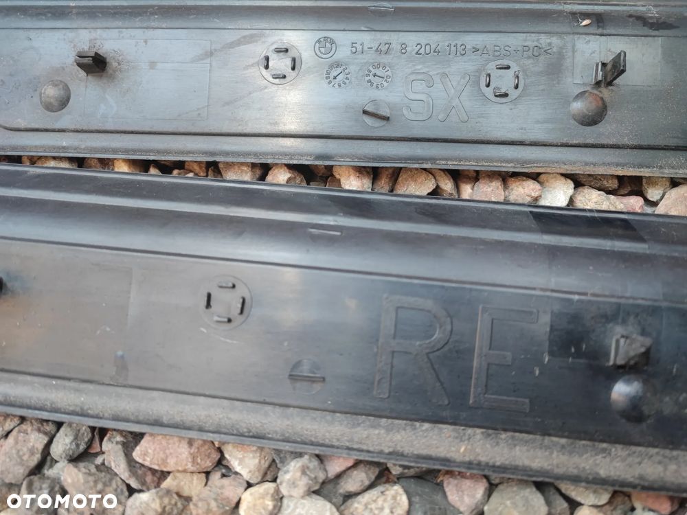 BMW E46 COUPE / CABRIO ORYGINALNE LISTWY OZDOBNE PROGOWE LEWA / PRAWA O NR. 51 47 8 219 213 / 51 47 8 219 214 OEM W WERSJI CHROM - 21