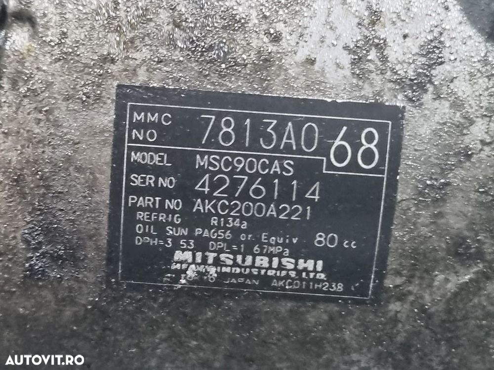 Compresor clima Mitsubishi Outlander 2.0 D 2009 - 2012 140CP BSY (1445) Diesel 7813A068 - 4