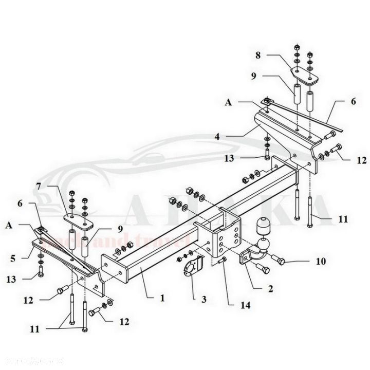 Hak Holowniczy Odkręcany Do Nissan Patrol Gr Y60 1987-1997 - 3
