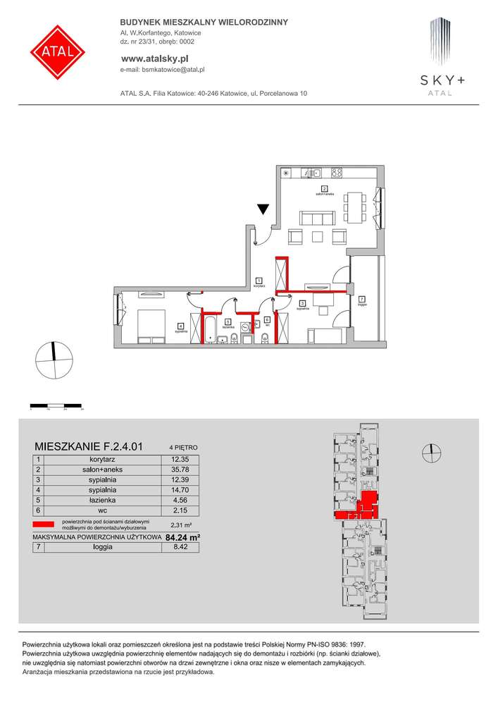 3-pokojowe mieszkanie 84m2 + loggia Bez Prowizji - Pełny obrazek: 2/24