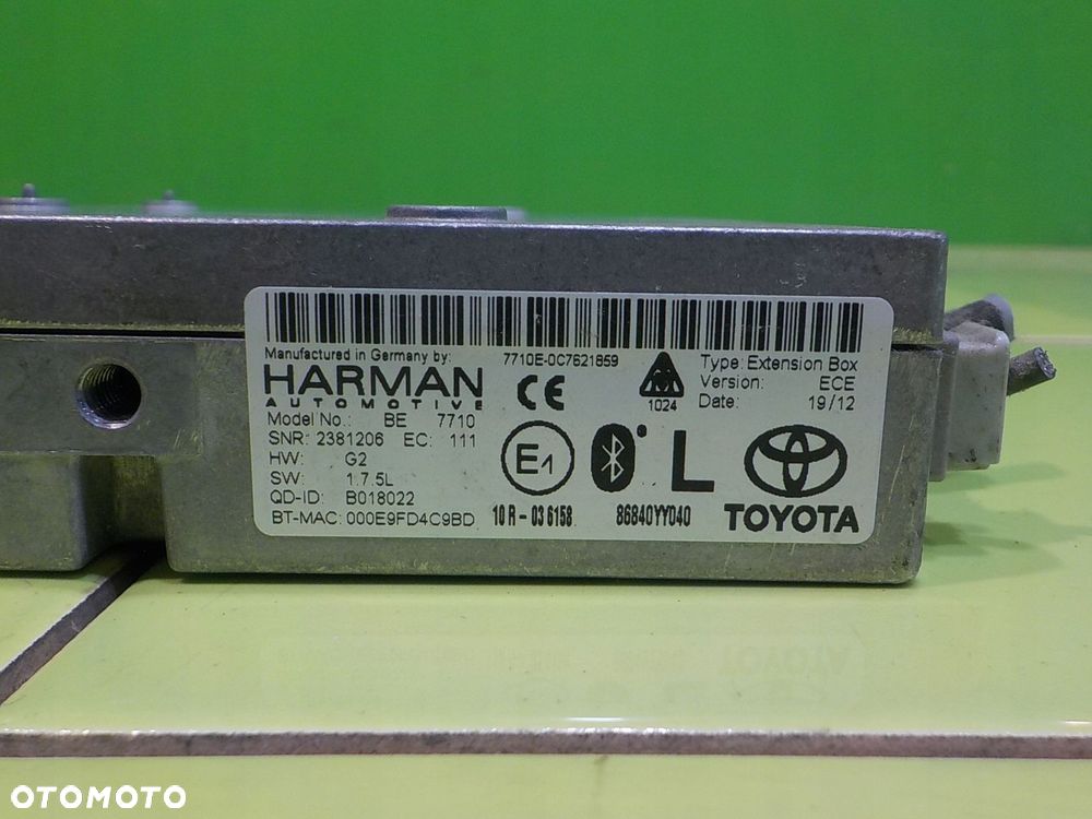 TOYOTA AVENSIS III T27 LIFT I 1.8 B 12r KOMBI modul nawigacji 868400YY040 - 12