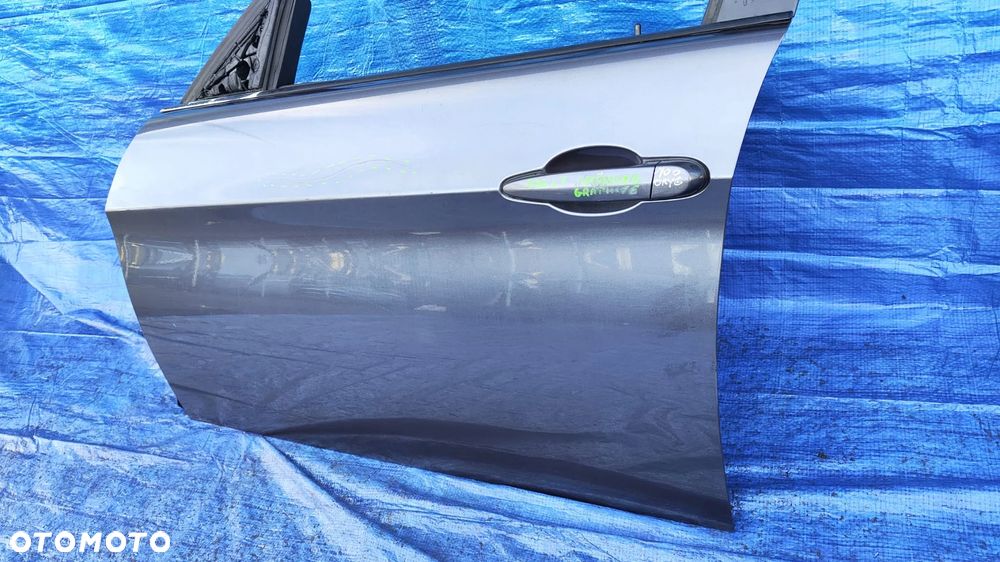 DRZWI LEWY PRZÓD PRZEDNIE KOMPLETNE SPARKLING GRAPHITE A22 ORYGINALNY LAKIER BMW E90 E91 - 2