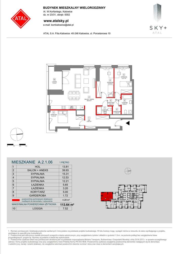 4-pokojowe mieszkanie 113m2 + loggia Bezpośrednio - Pełny obrazek: 2/24