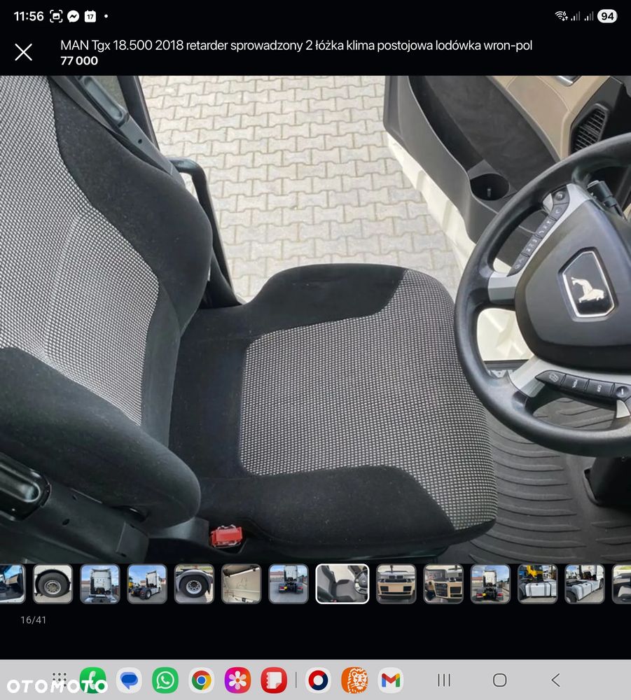 MAN Tgx 18.500 mały przebieg 2017 retarder sprowadzony 2 łóżka serwis lodówka wron-pol - 16