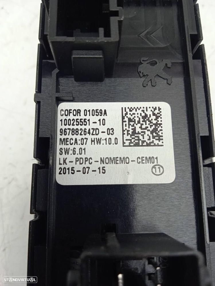COMANDO ELEVADOR DE VIDRO FRONTAL ESQUERDO CITROEN C4 PICASSO II 2015 - 1