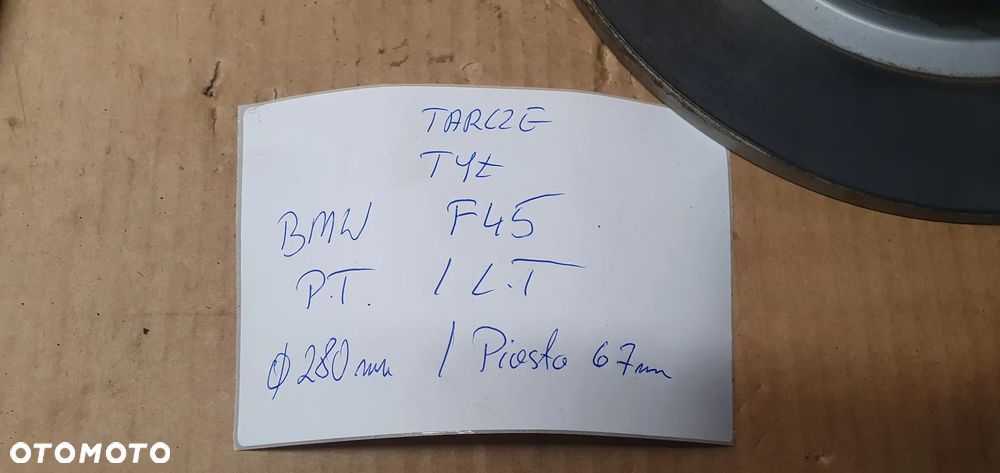Tarcze hamulcowe tył tylne klocki 280 mm BMW 2 F45 1.5D - 14